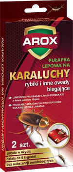 PUŁAPKA LEPOWA NA KARALUCHY, RYBIKI I INNE OWADY BIEGAJĄCE 2SZT.